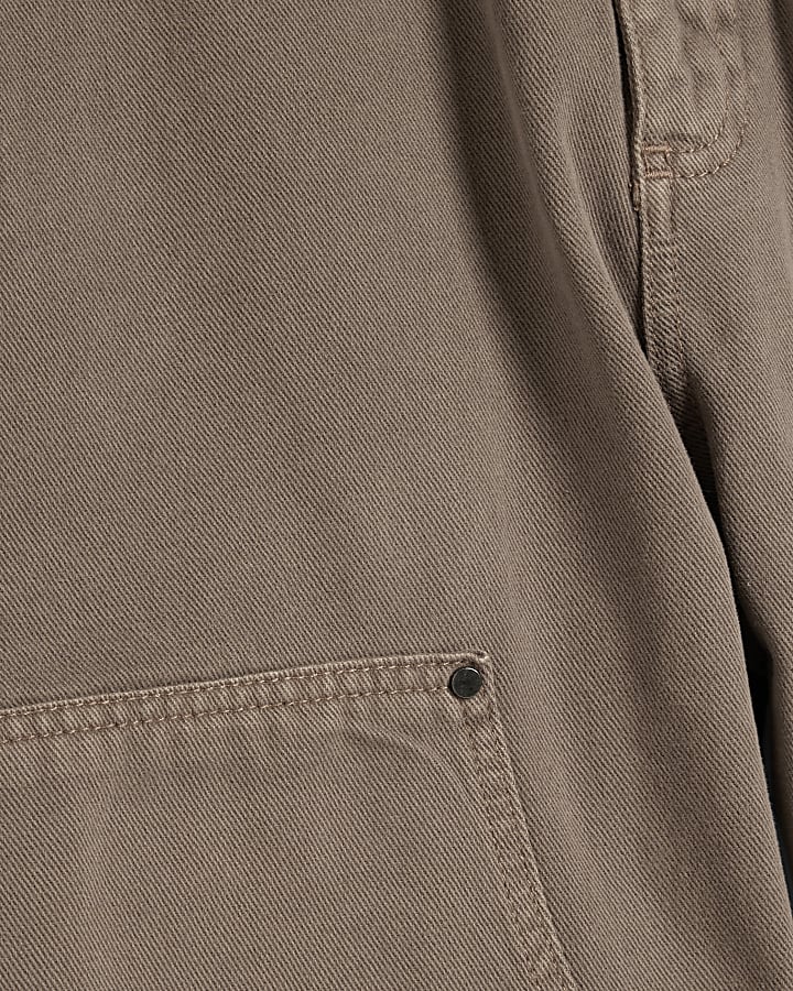 Brown Relaxed Fit Carpenter Trousers