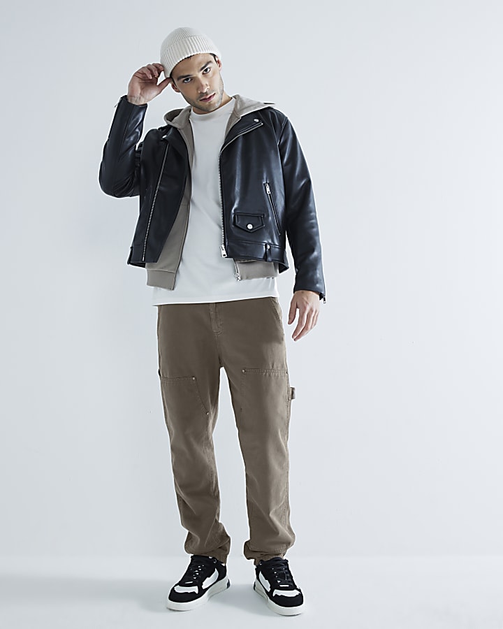 Brown Relaxed Fit Carpenter Trousers