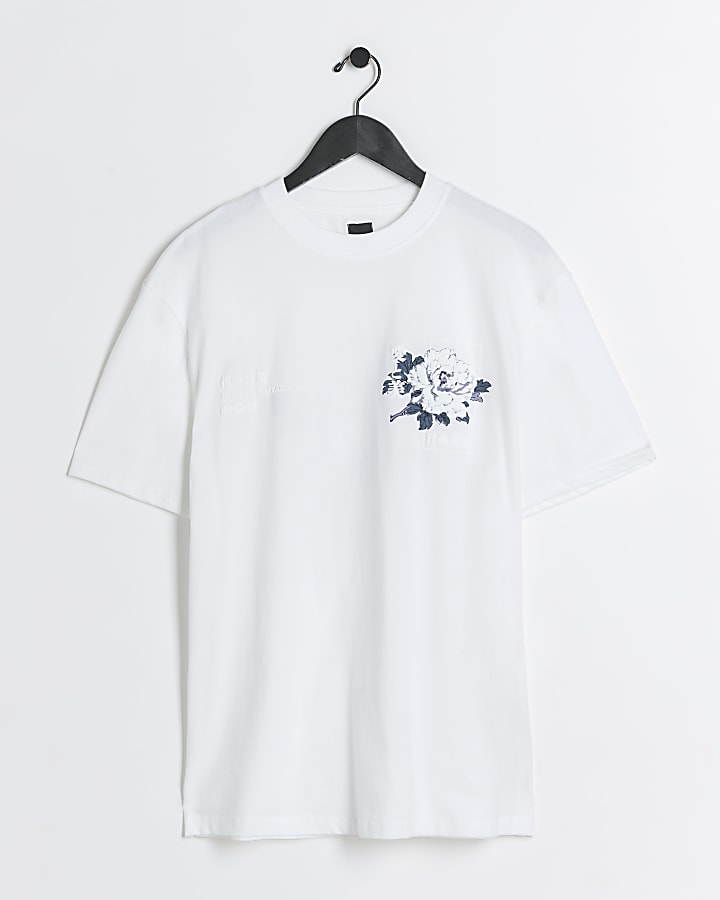 White short sleeve regular fit t-shirt