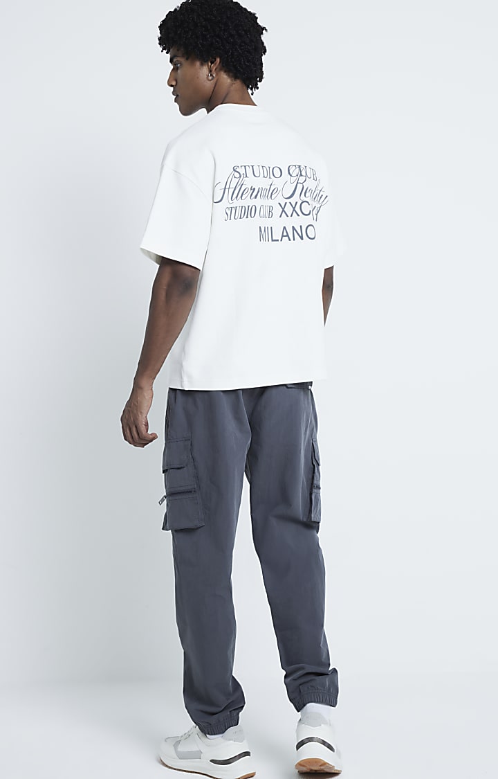 Beige Short Sleeved Studio Club T-shirt
