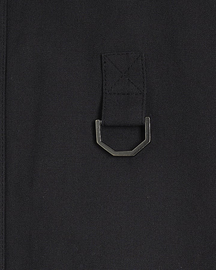 Navy Waxed Cord Collar Jacket