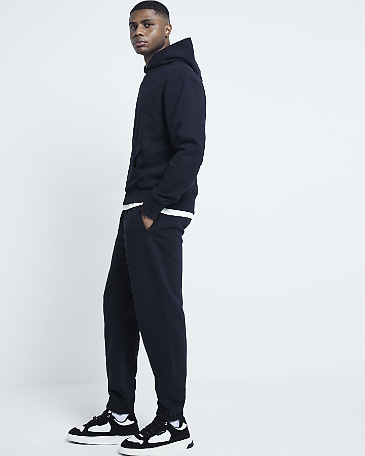 Black Regular fit Essential Joggers