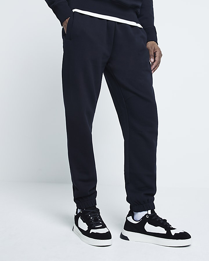 Black Regular fit Essential Joggers