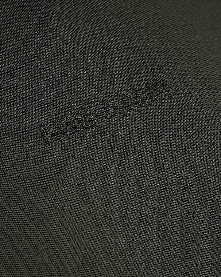Khaki Slim Fit Embossed Les Amis Hoodie