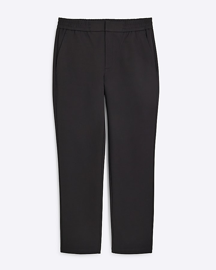 Black Slim Fit Pull On Twill Joggers