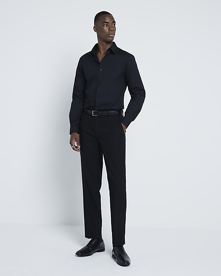 Black slim fit shirt