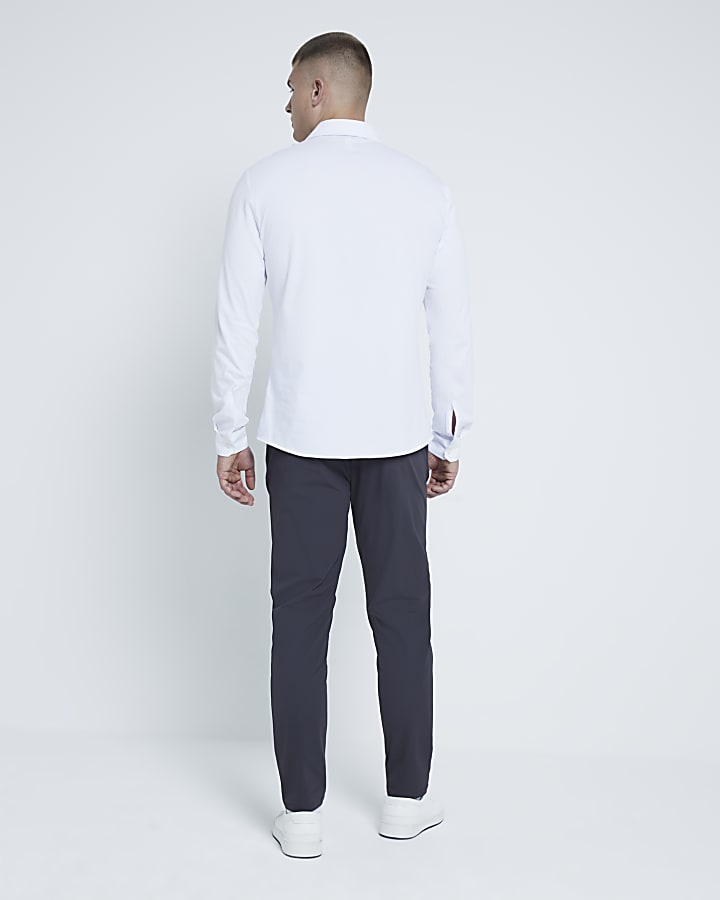 Grey Skinny Fit Chino Trousers