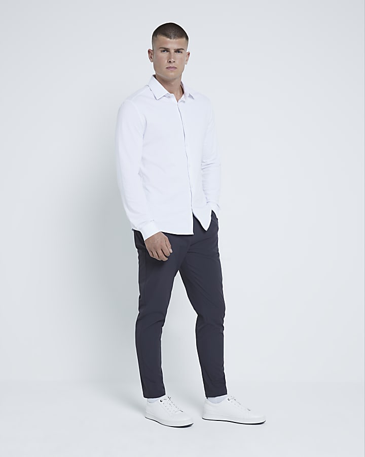 Grey Skinny Fit Chino Trousers