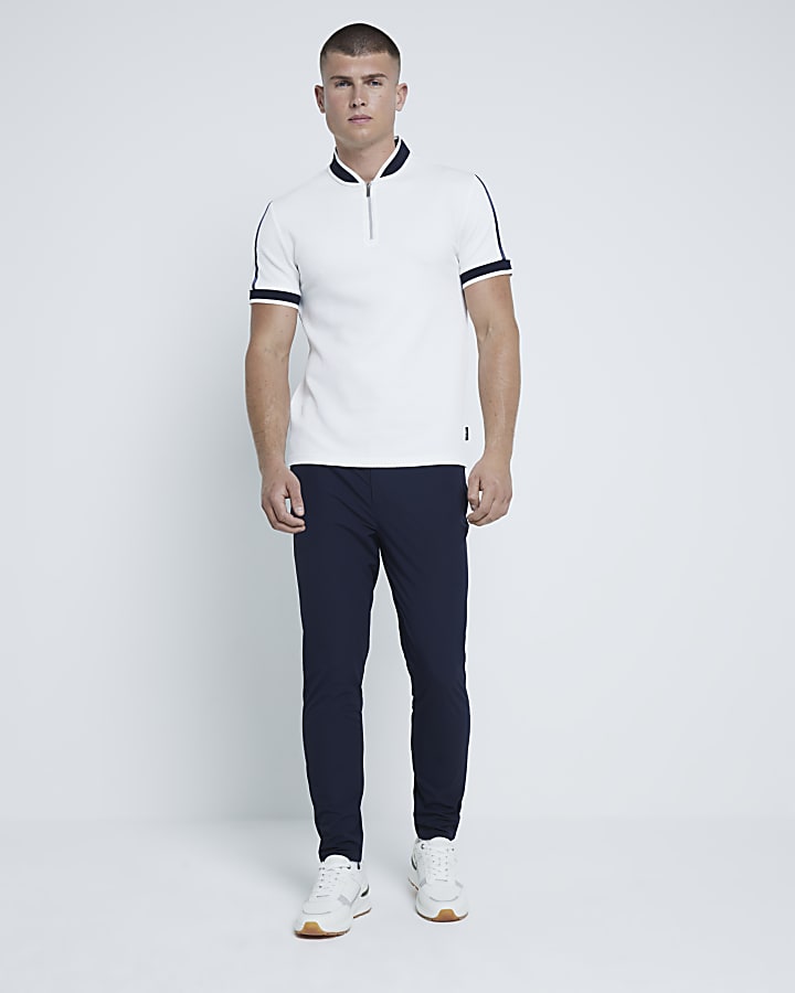 Navy Skinny Fit Chino Trousers