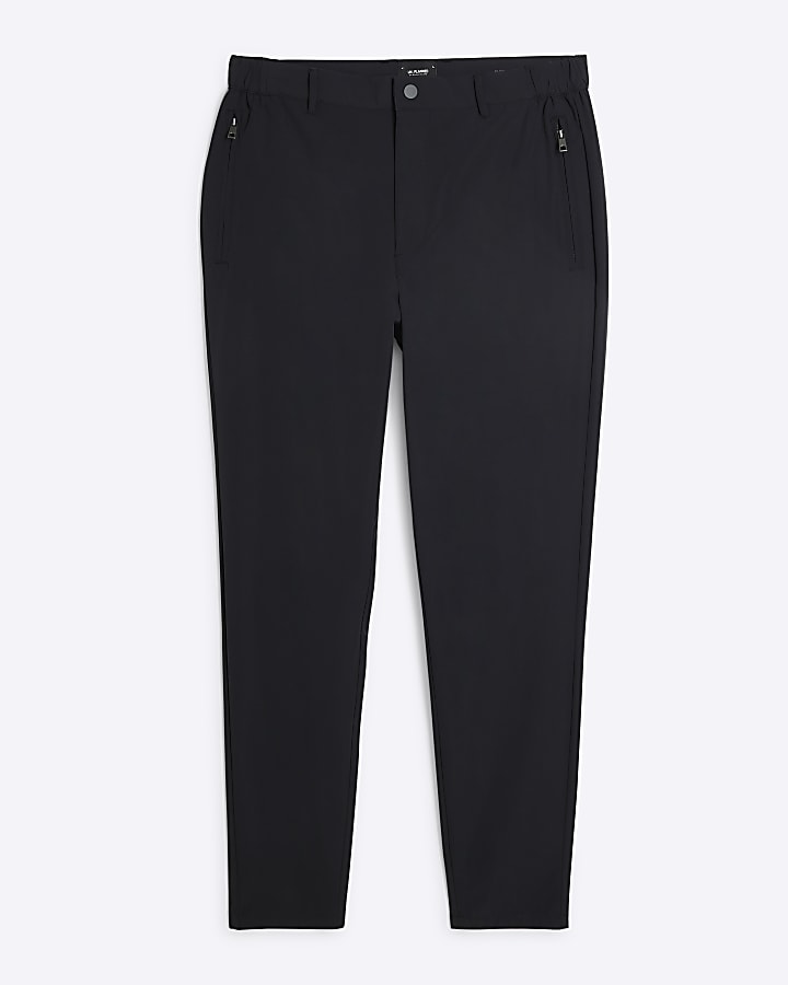 Black Skinny Fit Chino Trousers