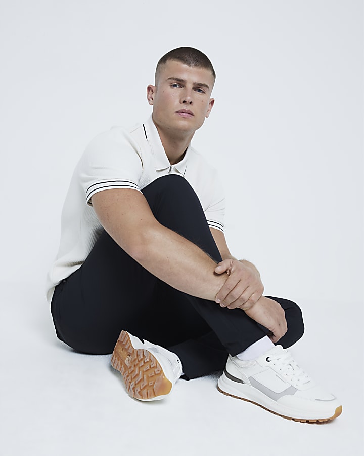Black Skinny Fit Chino Trousers