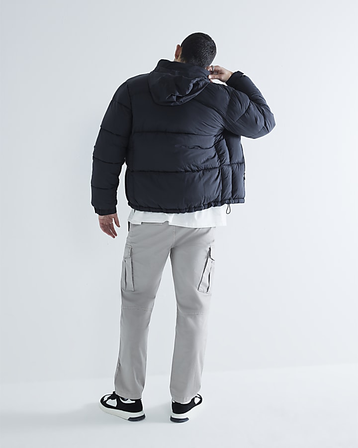 Grey Regular Fit Cargo Trousers