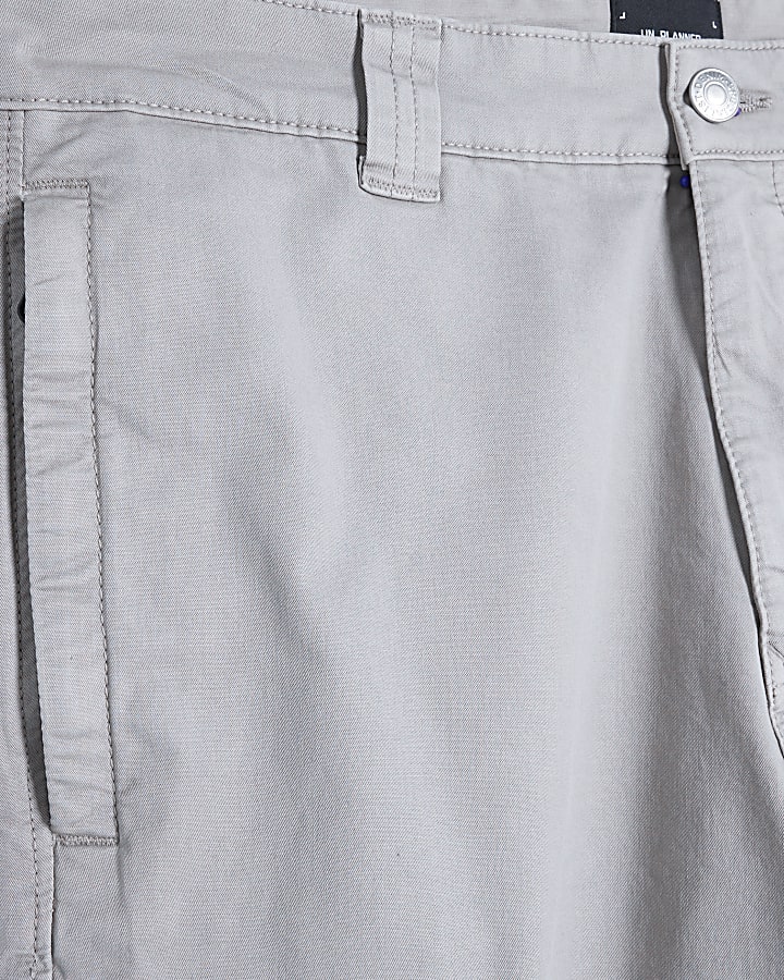 Grey Regular Fit Cargo Trousers