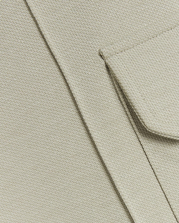 Beige Slim Fit Stretch Smart Cargo Joggers