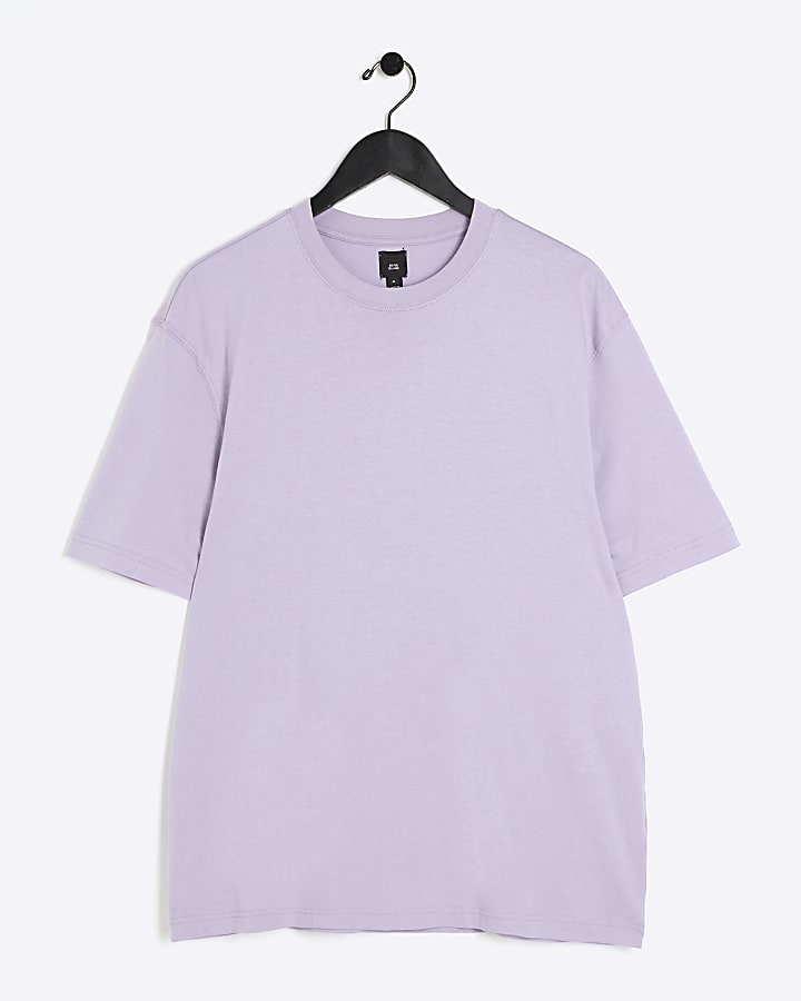 Purple regular fit essential t-shirt