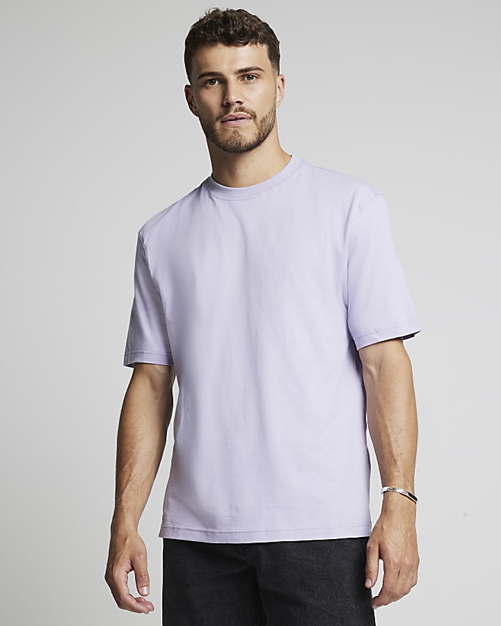 Purple regular fit essential t-shirt