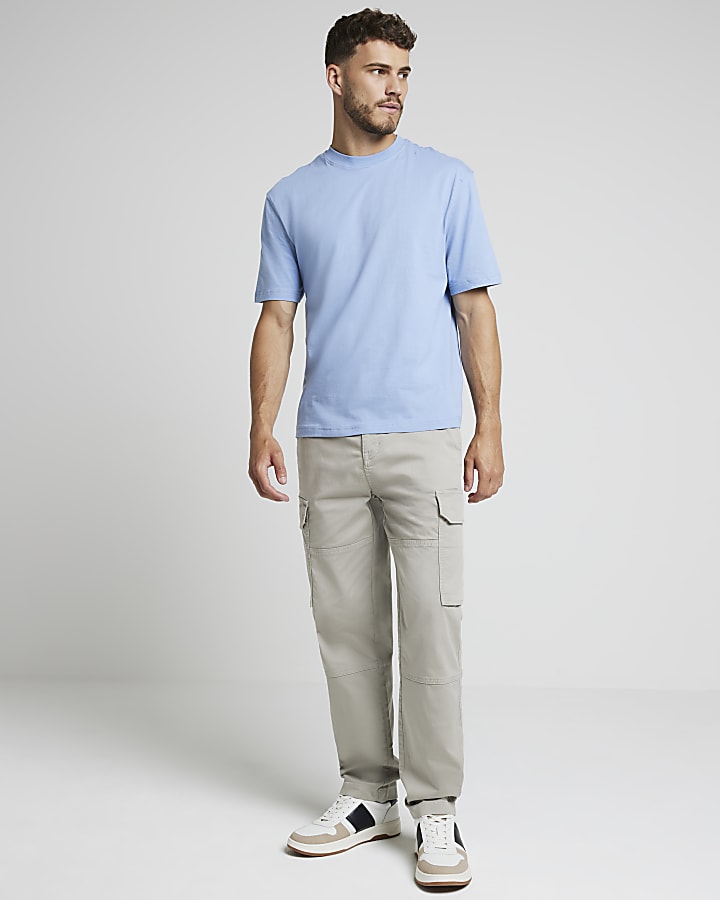 Blue regular fit essential t-shirt