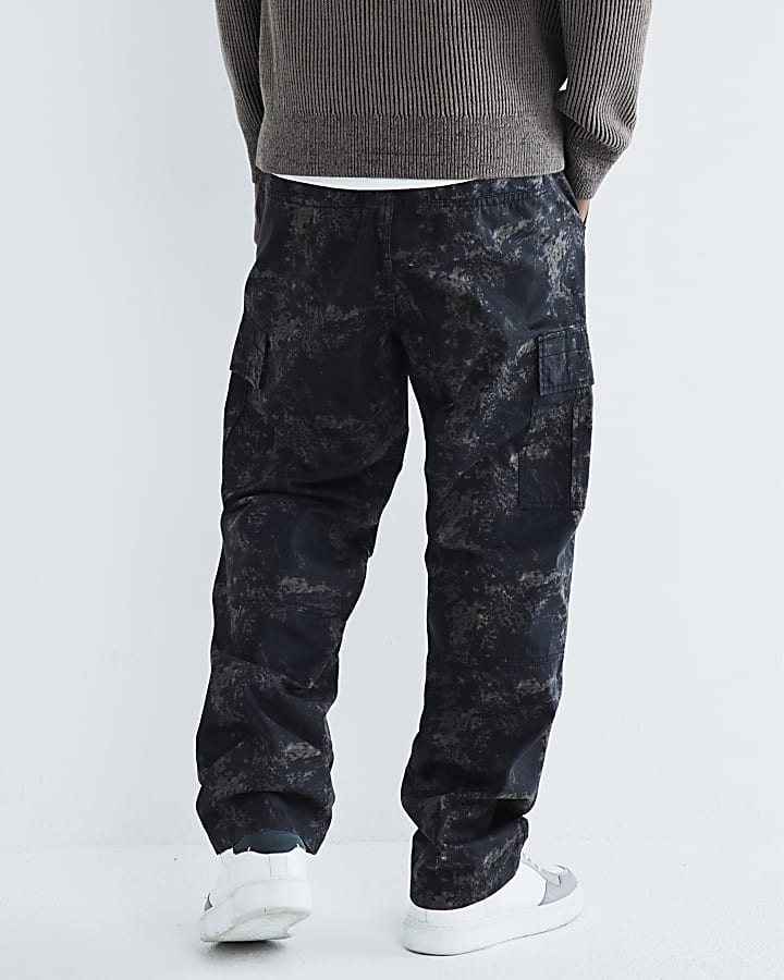 Brown Loose Cargo Camo Trousers