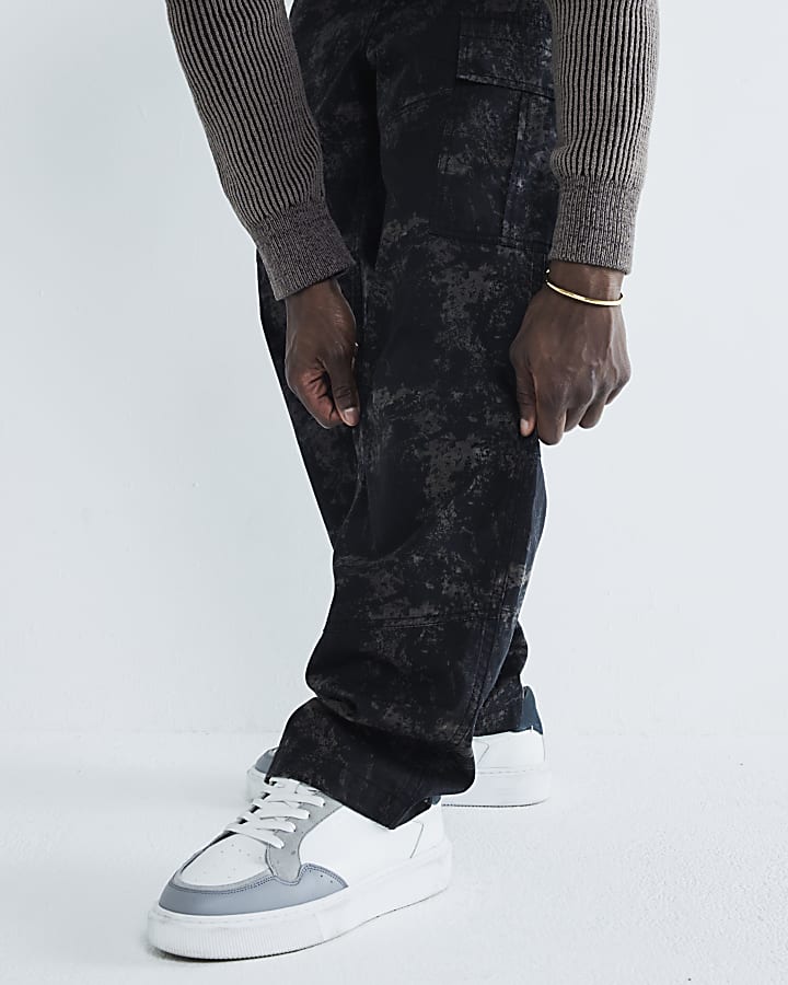 Brown Loose Cargo Camo Trousers