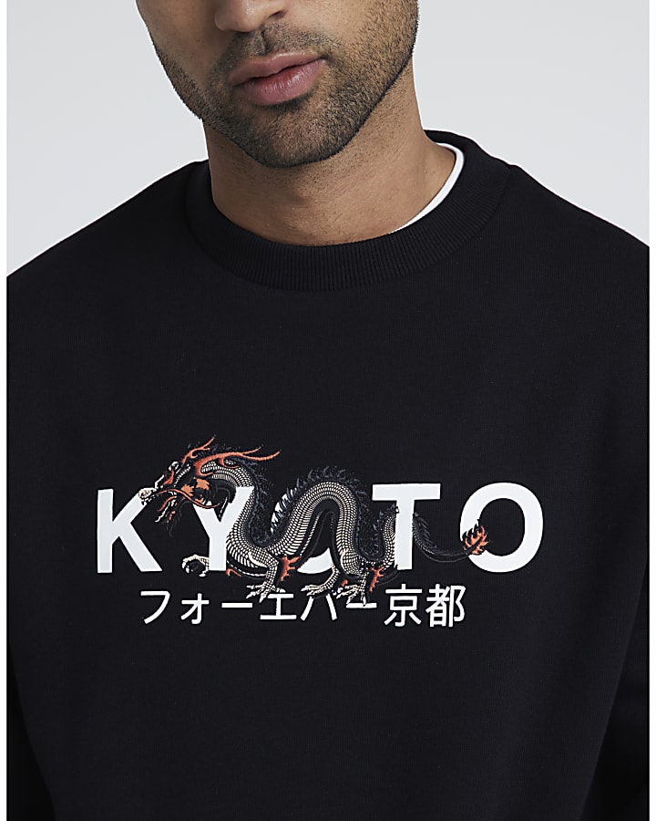 Black Regular Fit Kyoto Sweatshirt