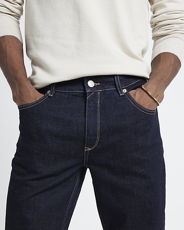 Blue Slim Fit Rinse Jeans