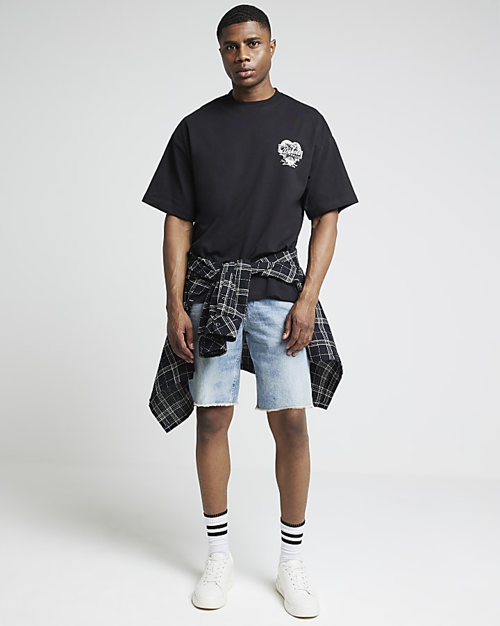 Black oversized fit Dakota graphic t-shirt