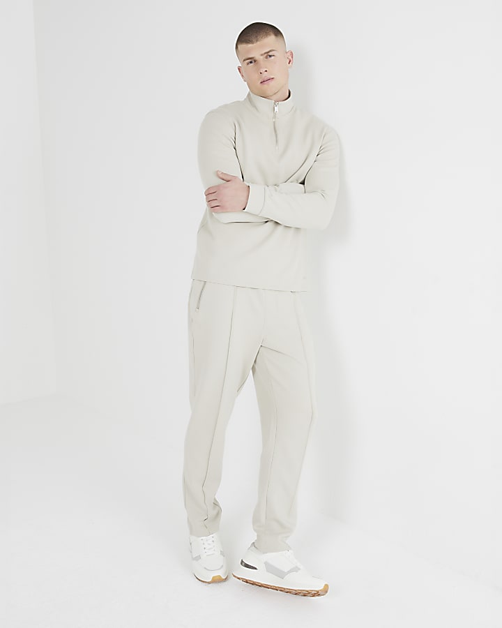 Beige Slim Fit Joggers