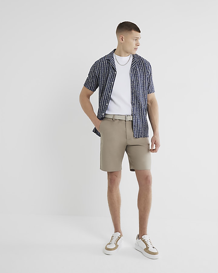 River island white belted shorts on sale