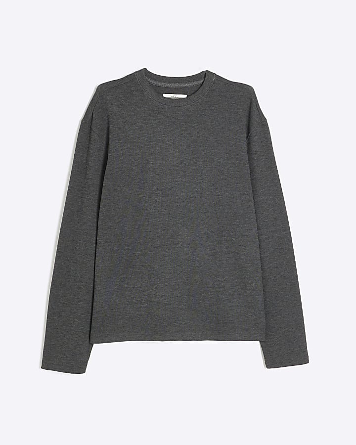 Grey Slim Cosy Long Sleeve Sweatshirt