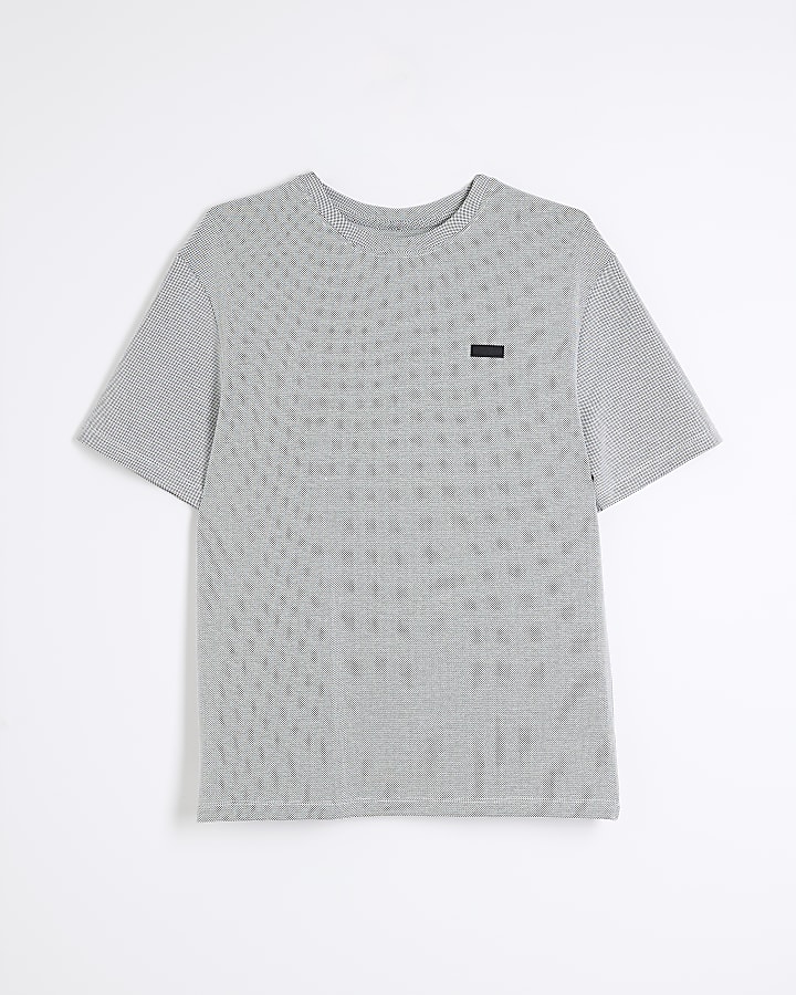 Grey Slim Fit Pique T-Shirt