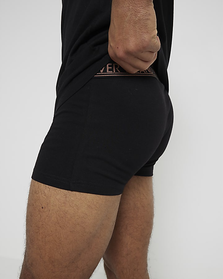 Black Modal Vest Trunk Set