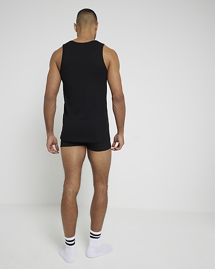 Black Modal Vest Trunk Set