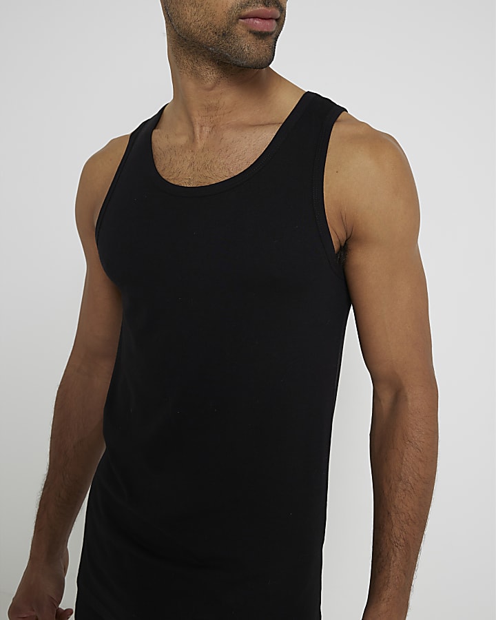 Black Modal Vest Trunk Set