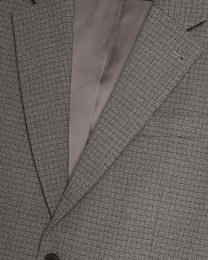 Brown Microcheck Suit Jacket