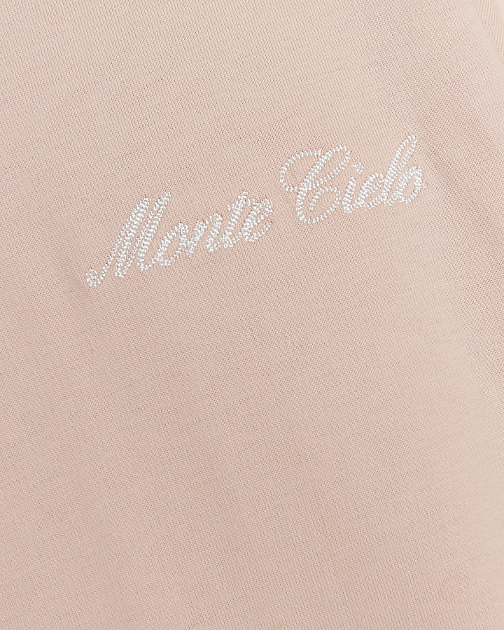 Pink Oversized Monte Cielo Graphic T-Shirt