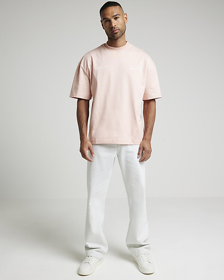 Pink Oversized Monte Cielo Graphic T-Shirt