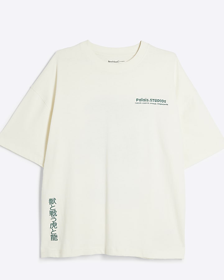 White Regular Fit Palaise Studios T-Shirt