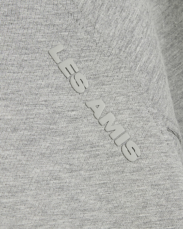 Grey Regular Fit Les Amis Embroidered Hoodie