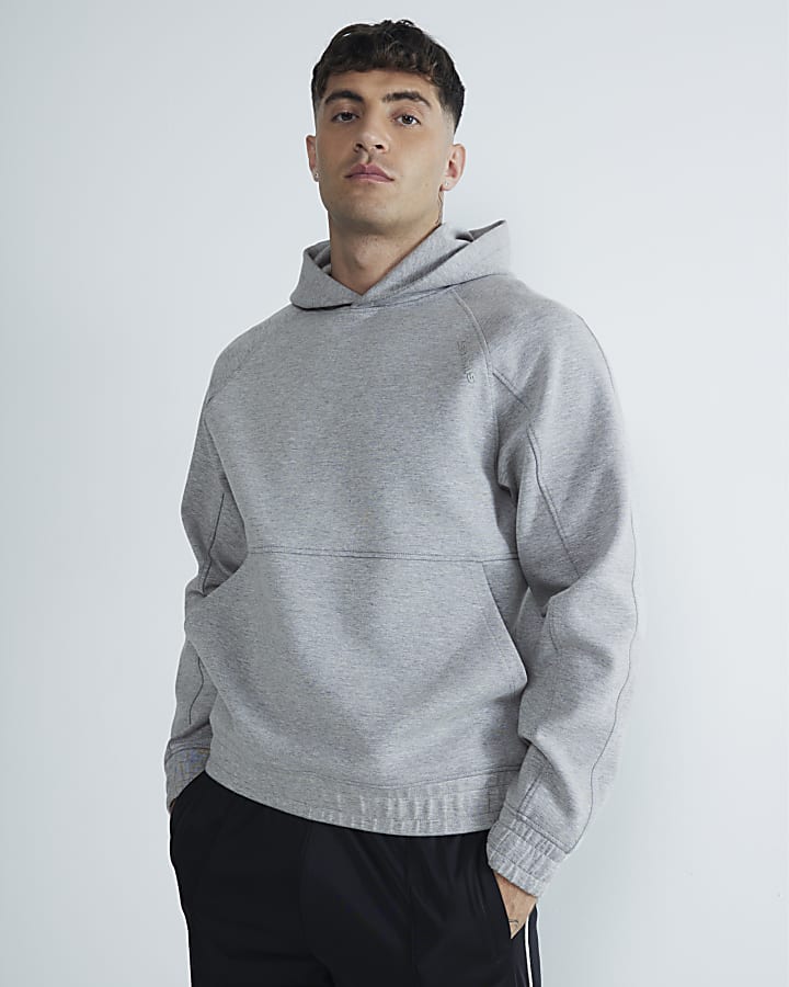 Grey Regular Fit Les Amis Embroidered Hoodie