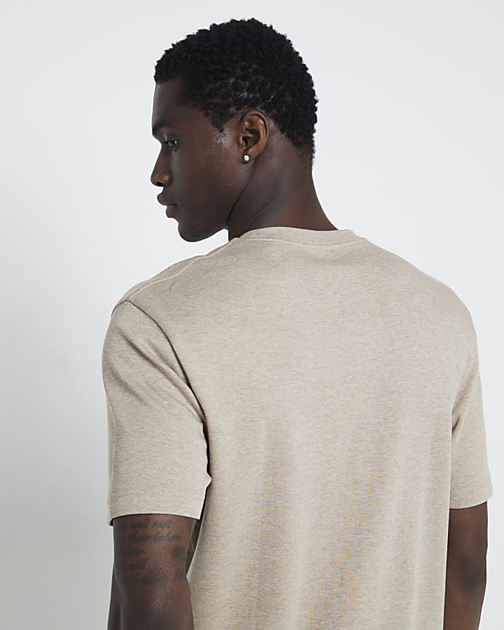 Cream Slim Fit RI Studio T-shirt