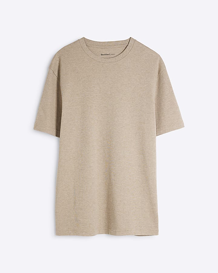 Cream Slim Fit RI Studio T-shirt