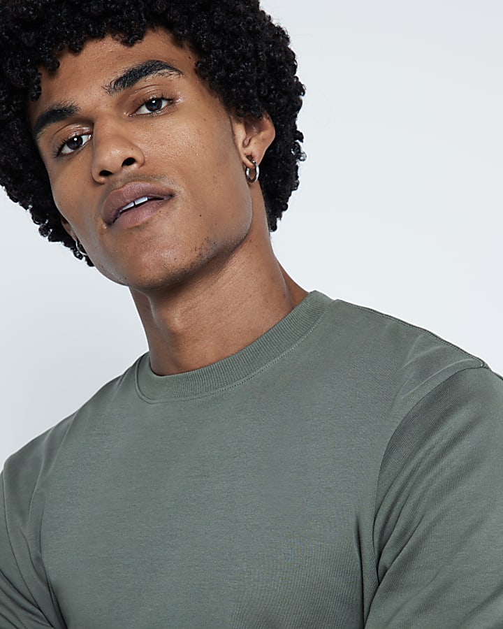 Khaki Slim Fit RI Studio T-shirt