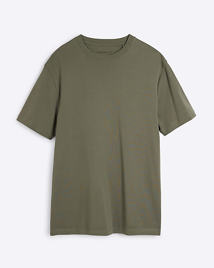 Khaki Slim Fit RI Studio T-shirt