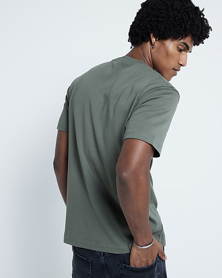 Khaki Slim Fit RI Studio T-shirt