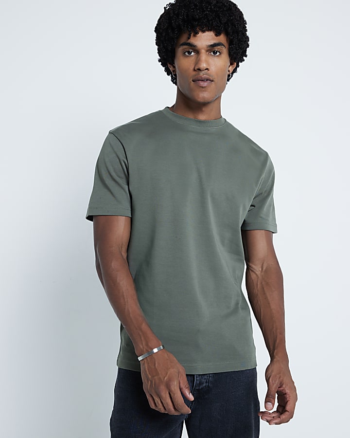 Khaki Slim Fit RI Studio T-shirt