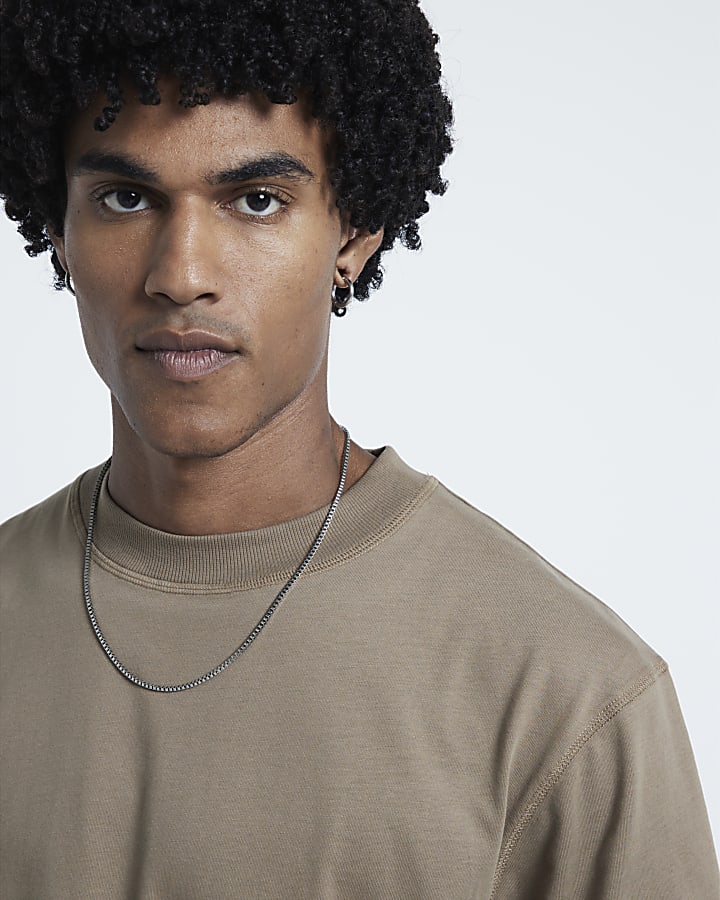 Beige regular fit RI Studio t-shirt