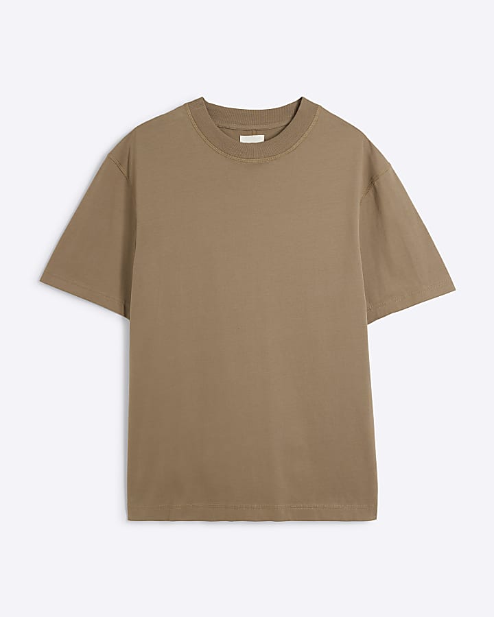 Beige regular fit RI Studio t-shirt