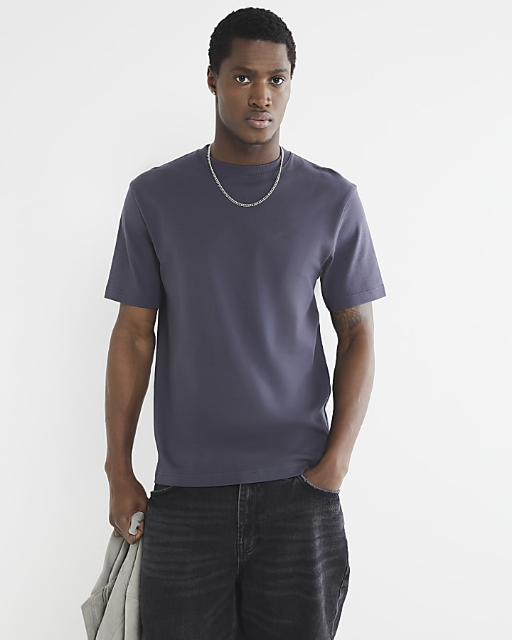 Grey Slim Fit RI Studio T-shirt