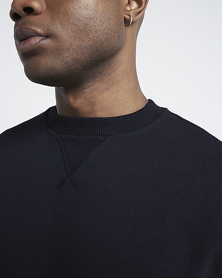 Black stitched sweatshirt