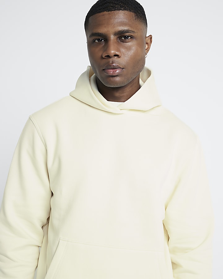 Beige Regular Fit Essential Hoodie